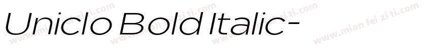 Uniclo Bold Italic字体转换